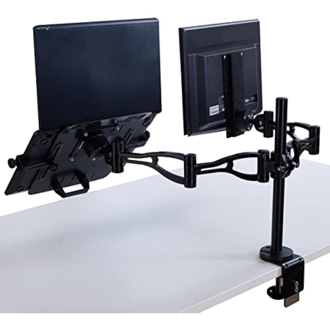 Fellowes Professional Series Single Laptop Mount Arm Accessory - VESA Compliant Adjustable Monitor Stand for 10-17 Inch Laptops - Max Weight 4.5KG - Black