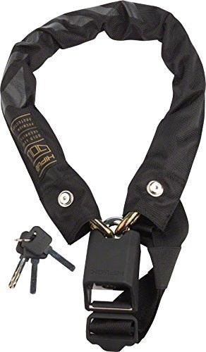 Hiplok Gold Wearable Bike Chain with Lock & 3 Keys - Black. 85cm Chain for Bicycle Lock. Lightweight & Wearable. Sold Secure Gold. 10 Yr Warranty