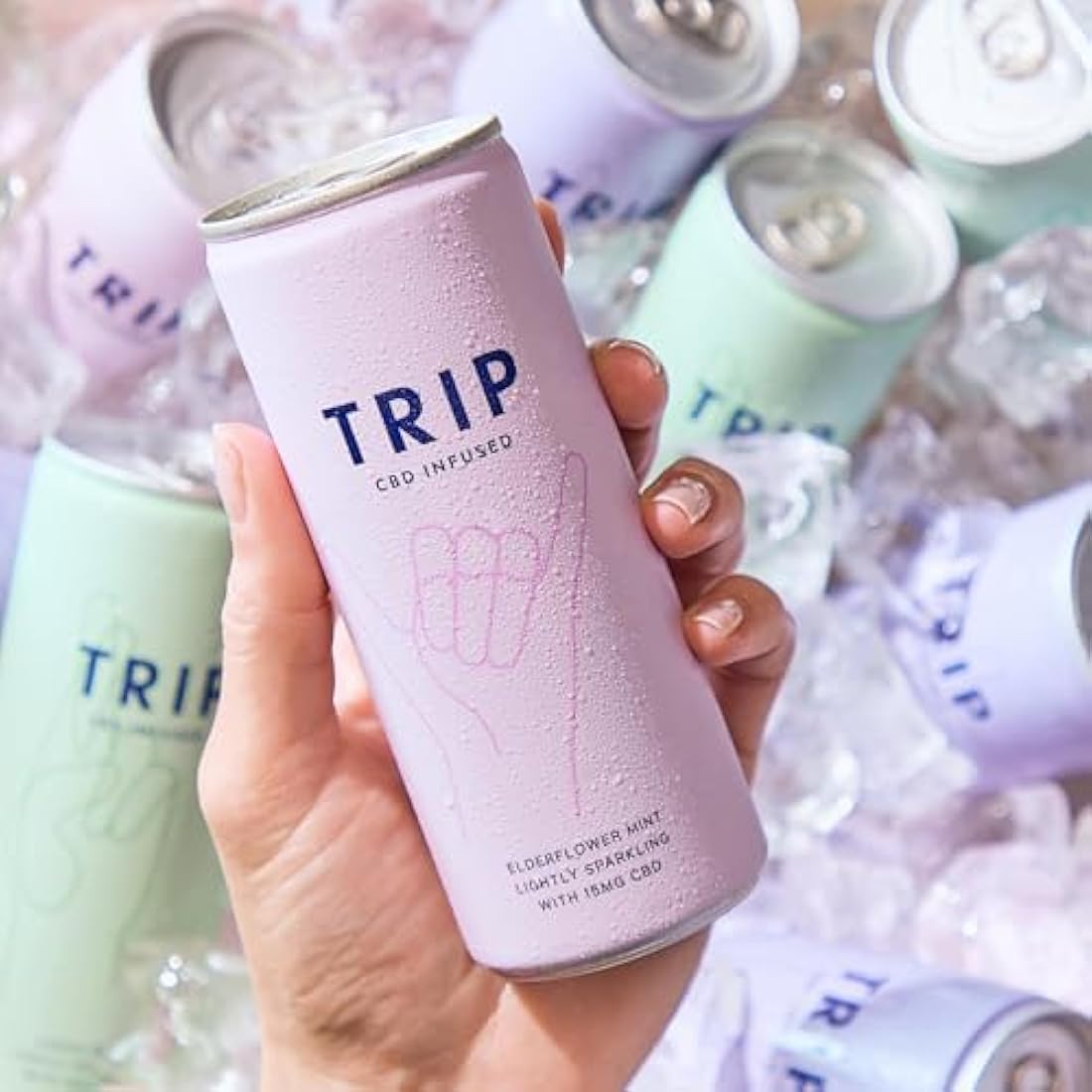 TRIP CBD Drink, Sparkling Mixed Pack Fizzy Drink, Low Calorie, Vegan (Pack of 24 x 250ml)