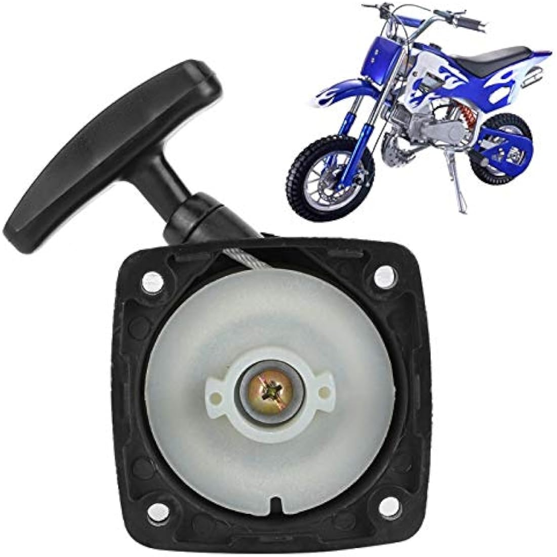 7cm*7cm Pull Starter, 23CC Pull Recoil Starter Start Assembly, ABS Pull Starter Recoil, Hand Pull Start with Recoil Hedge Trimmer Spare Parts Compatible with 1E32F Motor