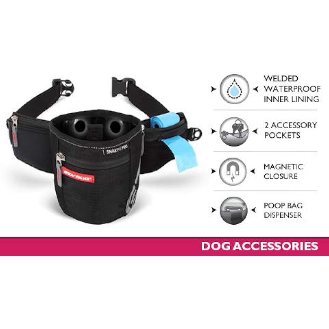 EzyDog Snak Pak Pro, Black