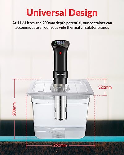 SousVideTools | Sous Vide Container | Water Tank | XINXINGUANG Vpcok Direct XK-1903 Cooker Compatible | 11.6L