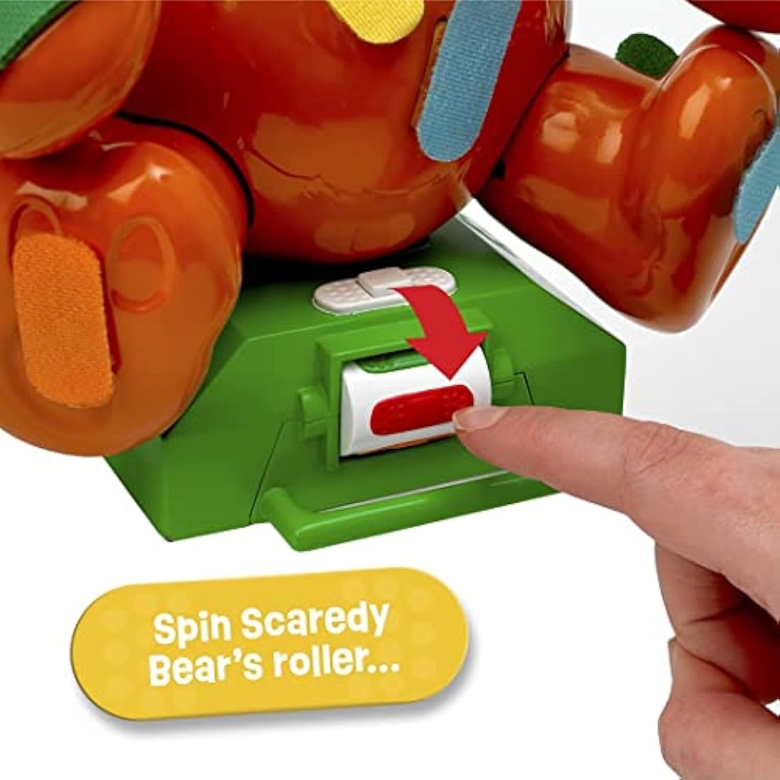Ideal | Don't be a Scaredy Bear: The plaster pulling teddy bear game- peel his plasters but beware, he really is a scaredy bear! | Kids Games | For 2-4 Players | Ages 4+