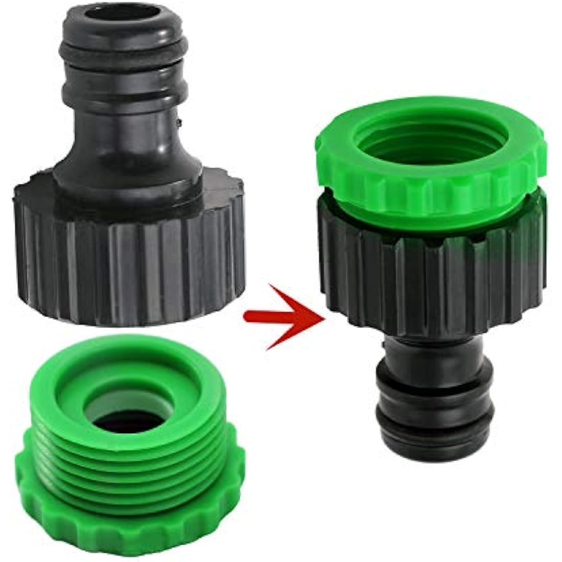 14Pack Hose Connector Kit - Join Garden Pipe (1 Nozzle, 1 Mixer Tap, 2 Waterstop, 2 Repair, 2 Double Male, 4 Hose End Quick)