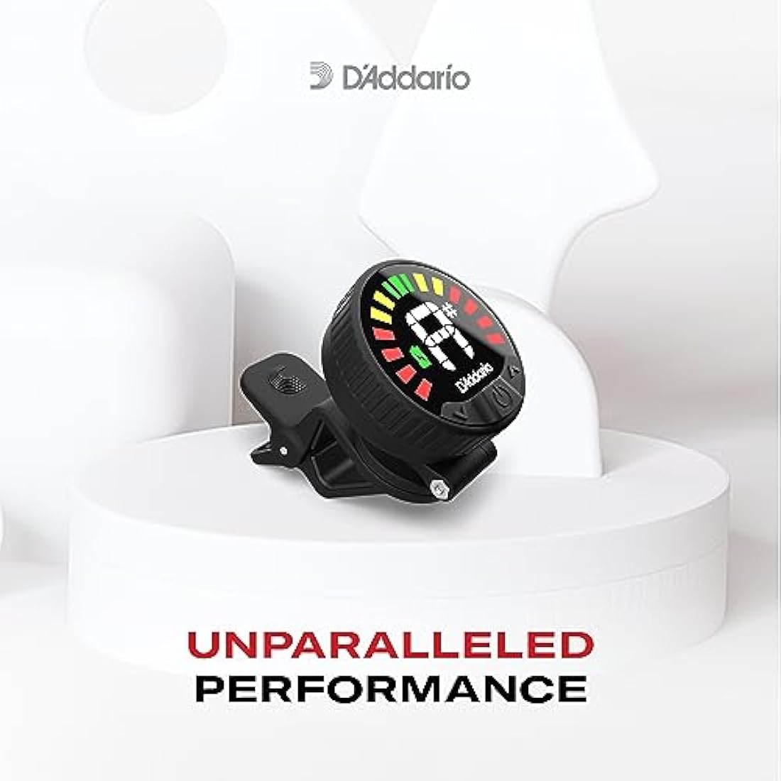 D'Addario Nexxus 360 Rechargeable Guitar Tuner - Clip On Guitar Tuner - Acoustic Guitar Tuner - Electric Guitar Tuner - 24 Hours of Tuning Time per Charge - Rotates 360-degrees