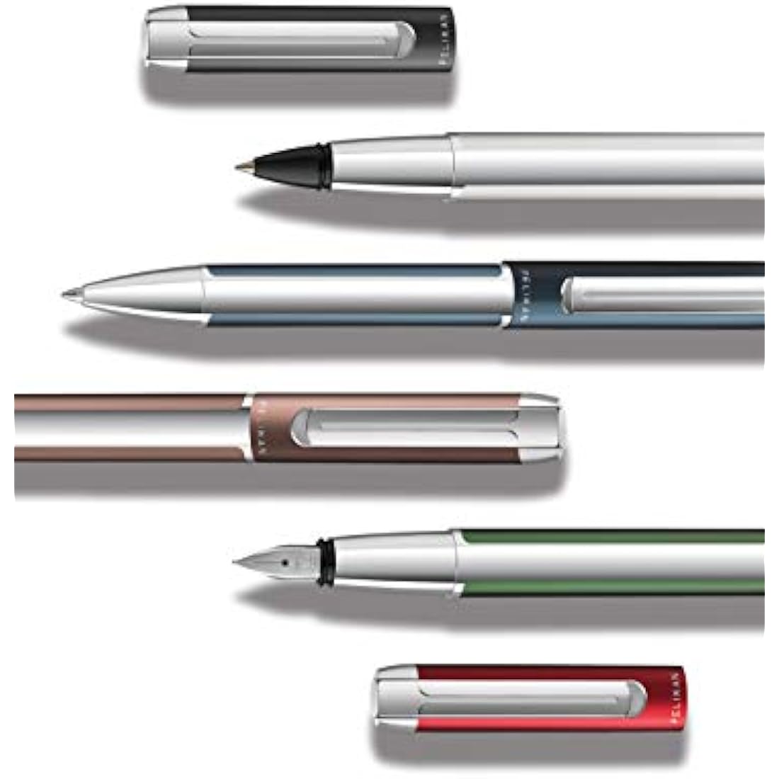 Pelikan Pura 817509 Fountain Pen Forest Green M Nib 1 Piece Including Large Cartridge Gemstone Ink® Sapphire