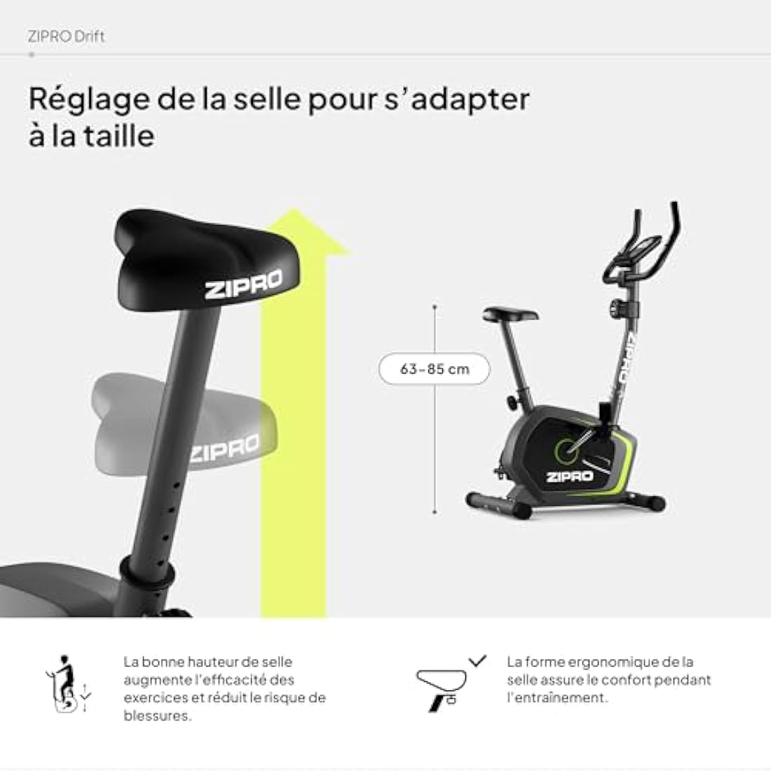 Zipro Erwachsene Magnetischer Fitnessbike, One Size, einheitsgröße