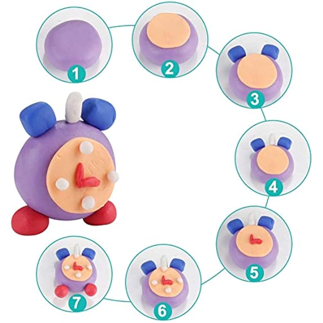 YILAIDA 62 Colors Oven Bake Modeling Clay, Non-Toxic & Safe, Polymer Clay Starter Kit with Sculpting Tools, Crafts Gift for Kids/Beginners/Adults