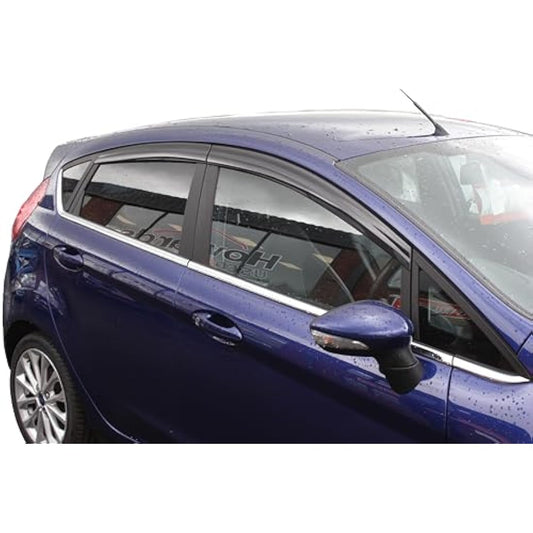 AUTO CLOVER Wind Deflectors Set for Ford Fiesta MK7 2009-2017 5 Door Hatchback (4 pieces)