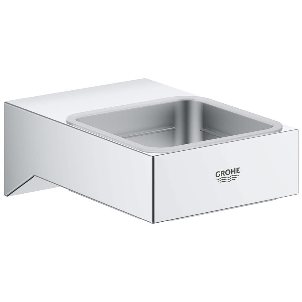 GROHE Selection | Bathroom Accessories | Cube holder for glass/soap dish/soap dispenser | Chrome | 40865000