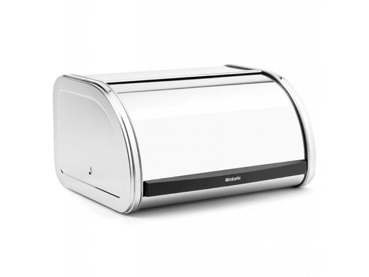 Brabantia - Roll Top Bread Bin Medium- Canister for 1 Loaf of Bread - Extra Storage Space due to Flat Top - Keeps Content Fresh - Kitchen Storage Box