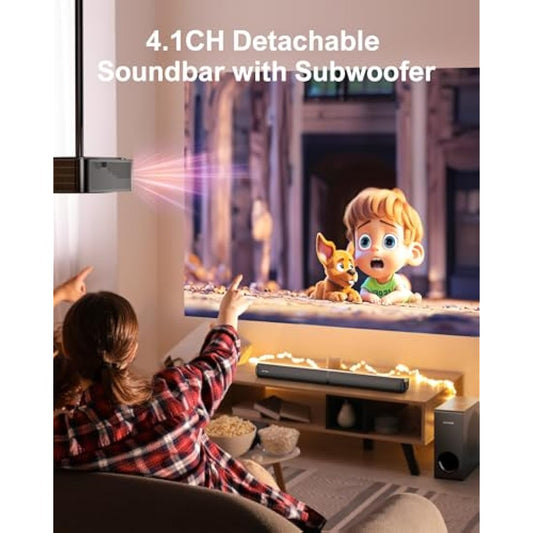 ULTIMEA 4.1ch Sound Bar for Smart TV with Subwoofer, App, Peak Power 200W, 2-in-1 Detachable Bluetooth 5.3 Soundbar, Bass Adjustable, 3 EQ Modes TV Sound Bar, ARC/Optical/Aux, Apollo S50 2025 Version