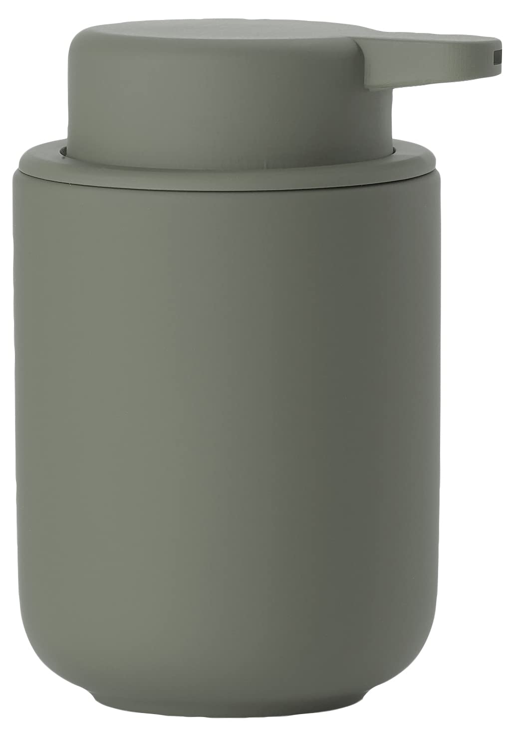 Zone Denmark Ume Soap Dispenser for Liquid Soap, Stoneware/Ceramic with Soft Touch Coating, Scandinavian Design, 250 ml, Height 12.8 cm, Olive Green