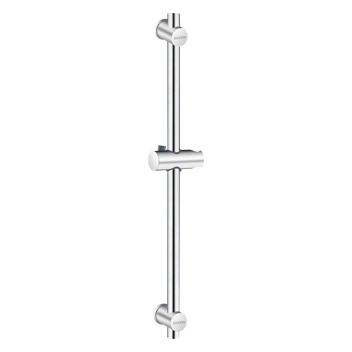 Vista 66cm Shower Riser Rail SUS304 Stainless Steel Bathroom Rail for Shower Wall Mounted Adjustable Shower Head Holder Brushed Silver
