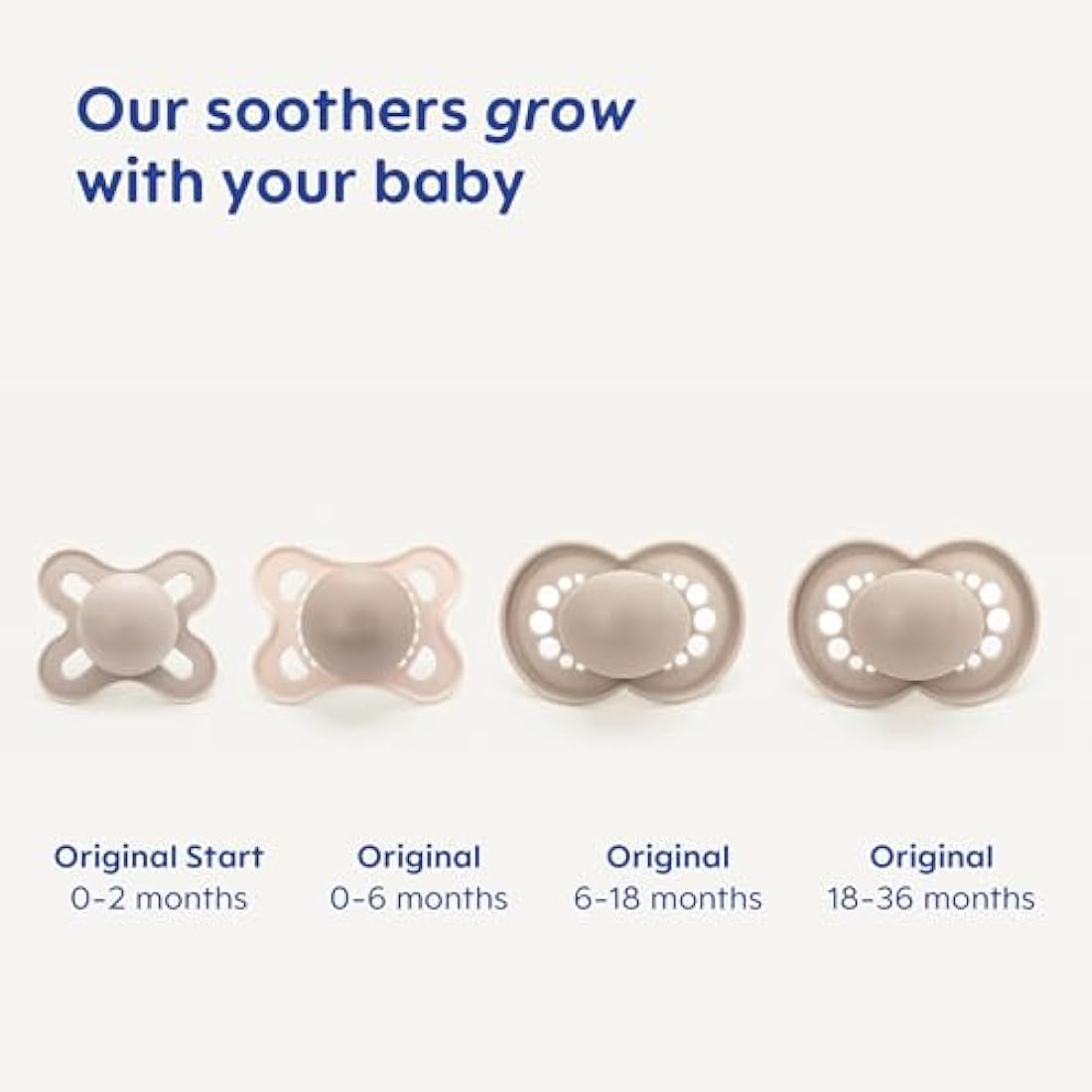 MAM Original Night Soothers | 18-36 Months | 2 Pack | Glow in The Dark Dummies | Comes in Dummy Steriliser Case | Sustainable Materials | Baby Accessories | Cream (Various Designs)