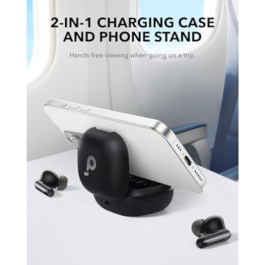 soundcore P40i by Anker, Noise Cancelling Wireless Earbuds, Adaptive Noise Cancelling to Environments, Heavy Bass, 60H Playtime, 2-in-1 Case and Phone Stand, IPX5, Wireless Charging, Bluetooth 5.3