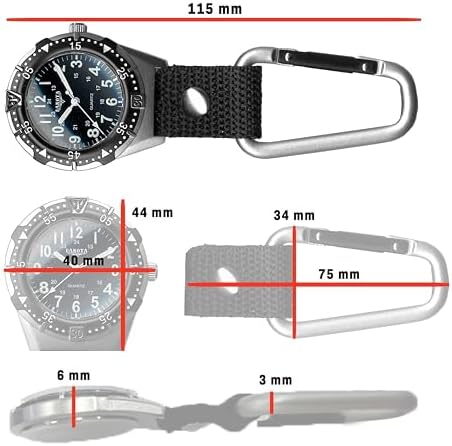 Dakota Backpacker Clip, Premium Quality Pocket Watch, Lightweight, Outdoor Gifts for Men and Women, Use for Fishing, Hunting, and More, Clip on Watch