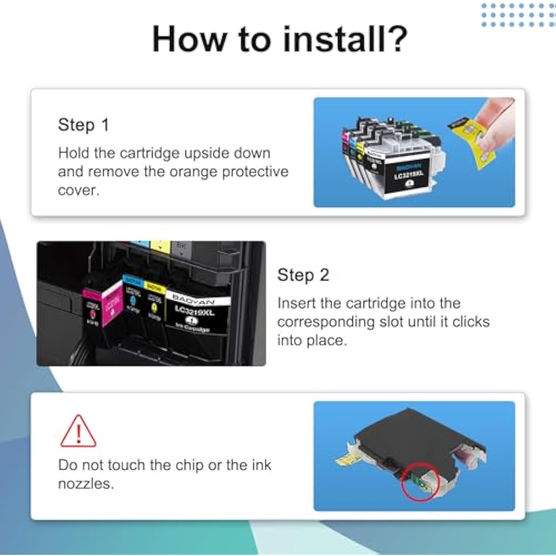 BAOYAN LC3219XL Ink Cartridges Brother Multipack Repalcement for Brother LC3219XL LC3217 Compatible for MFC-J6930DW MFC-J5335DW MFC-J6530DW MFC-J5330DW MFC-J5730DW MFC-J6935DW MFC-J5930DW(12 Pack)