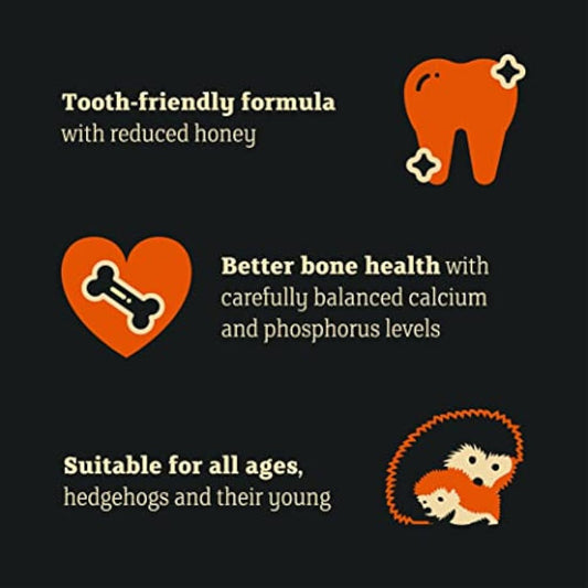 Hedgehog Food Semi Moist 2kg - Jacobi Jayne® I Love Hedgehogs™ - Tasty, Rich and Healthy Nutritious Food for your Garden Adults & Baby Hedgehogs Bones and Teeth