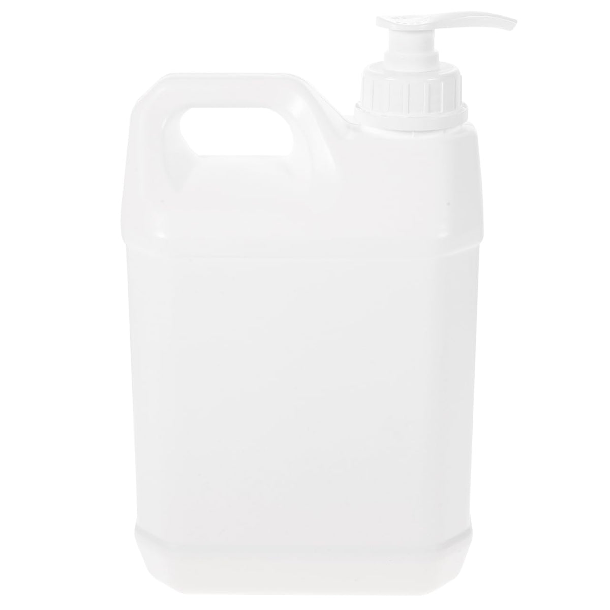 EXCEART 2.5L Refillable Pump Bottle for Liquid Soap Shampoo - Large White Plastic Container with Gasket for Easy Use