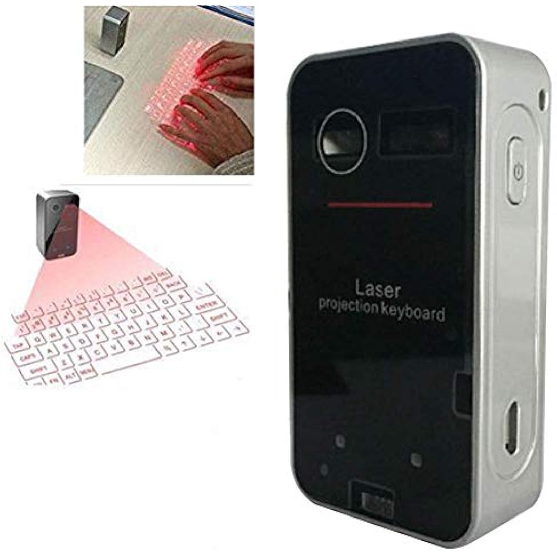 Laser Projection Bluetooth Virtual Keyboard & Mouse for iPhone, Ipad, Smartphone and Tablets