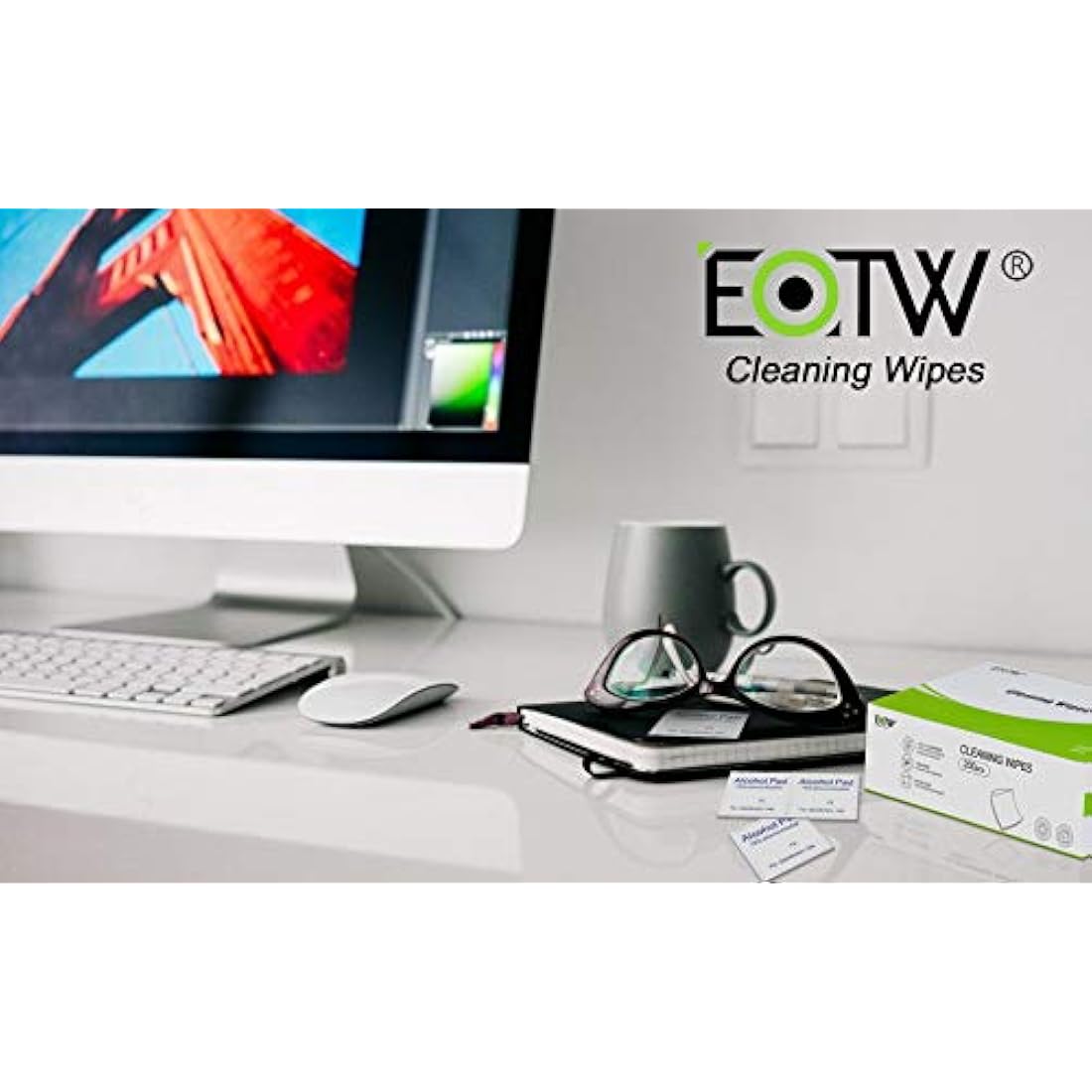 200pc Alcohol Cleaning Phone Wipes - EOTW Cleaning Screen Glasses Wipes Individually Wrapped, Disposable Cleaning Wipes Phone Laptop Use Tiny Size 6cm x 6cm