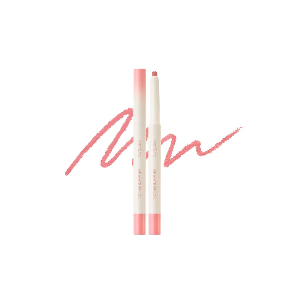 rom&nd LIP MATE PENCIL 6colors | lip liner, lip pencil, lipliner, lipliner pencil, lipliners | 13g, 0.46 oz 02 DOVEY PINK, 13g
