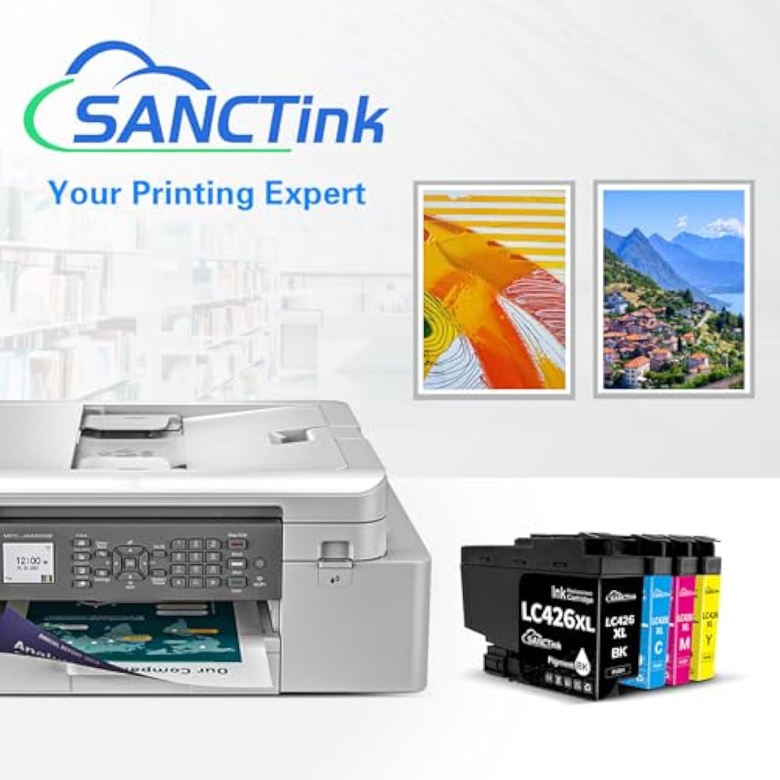 LC426-XL LC-426XL 6000/5000 Pages (High Yield) Ink Cartridges Replacement for Brother LC-426XL LC-426 426XL Compatible for Brother MFC-J4335DW MFC-J4340DW MFC-J4535DW MFC-J4540DW cartridges, 4 pack