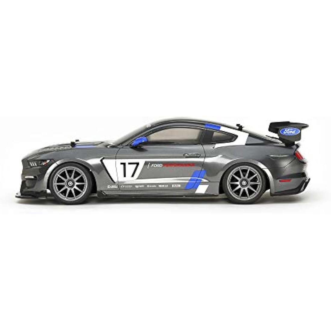 TAMIYA Ford 58664 1:10 RC Mustang GT4 TT-02 Remote Controlled Car/Vehicle Model Building Kit Hobby Assembly, Grey