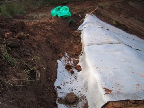 spudulica GeoTextile Membrane - 20 m2 piece of 100gsm Non-Woven Fleece Fabric, Weed Prevention, Soakaway, Artificial Grass Underlay, Driveways