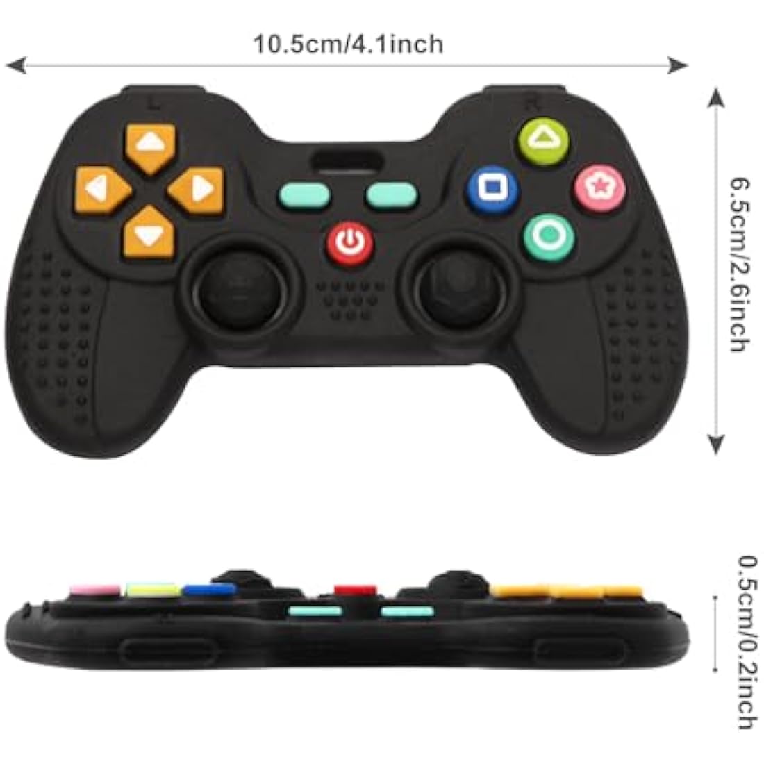 Hooku 2 Pack Silicone Teething Toys for Babies 0-6 Months, Teethers for Babies 6-12 Months, Remote Teether for Baby, Sensory Toys for Babies, Baby Chew Toys