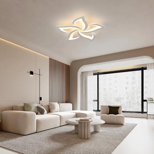 Comely LED Ceiling Light Dimmable, Ceiling Lamp with Remote Control, 40W 4700LM 3000K~6500K Φ60cm, Acrylic Modern Ceiling Light for Bedroom Living Room, Dia60cm