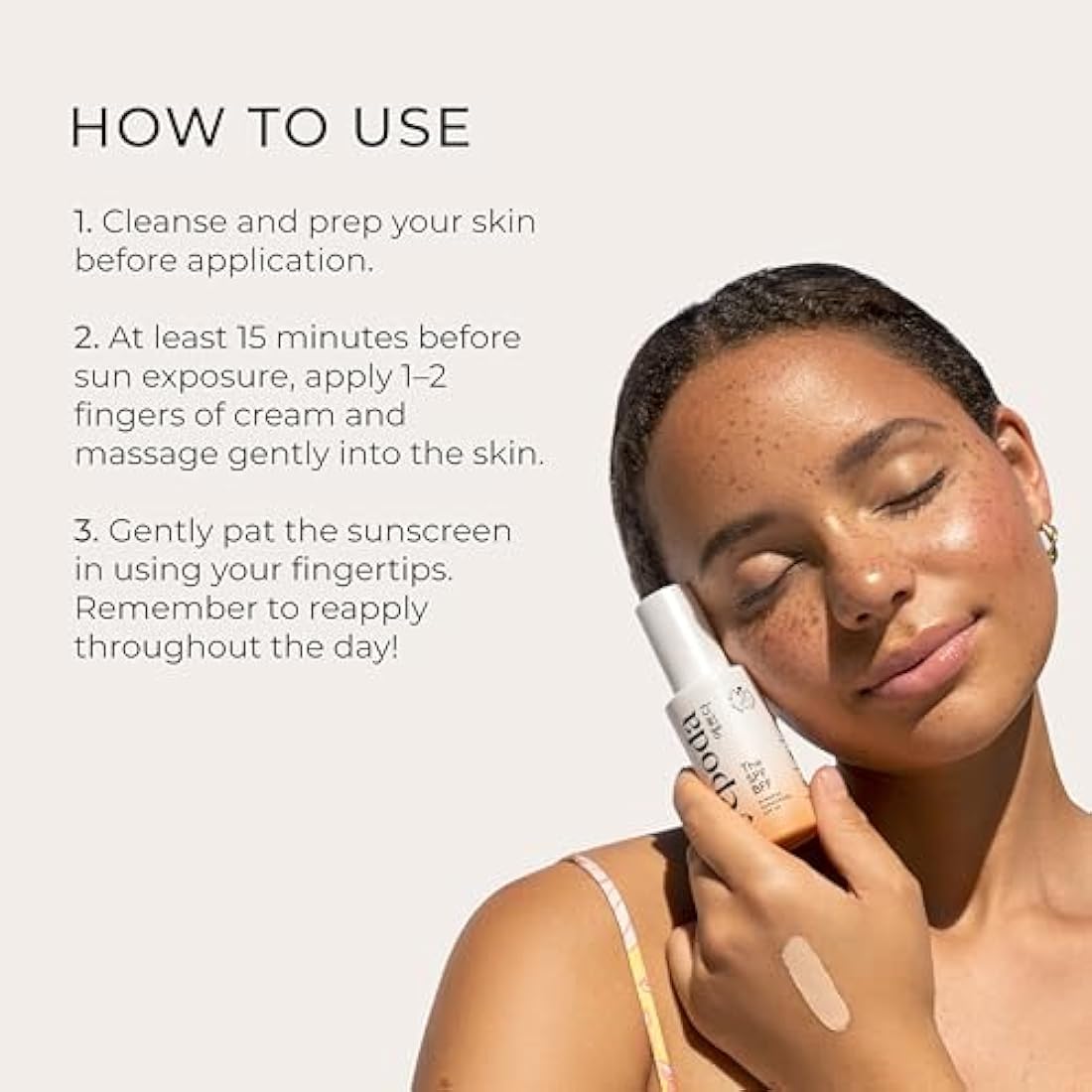 Yepoda Tinted Sunscreen - The SPF BFF, Day Cream with Sun Protection Factor (SPF 50), Mineral Zinc Sunscreen with Moisturizing Aloe Vera and Hyaluronic Acid (50 ml)