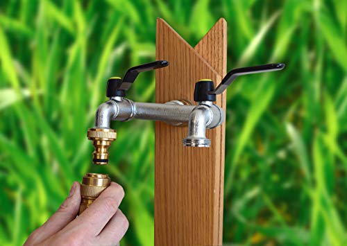 S&M 551482 ? Wall Tap M 1/2", Double Outlet with 3/4" Key