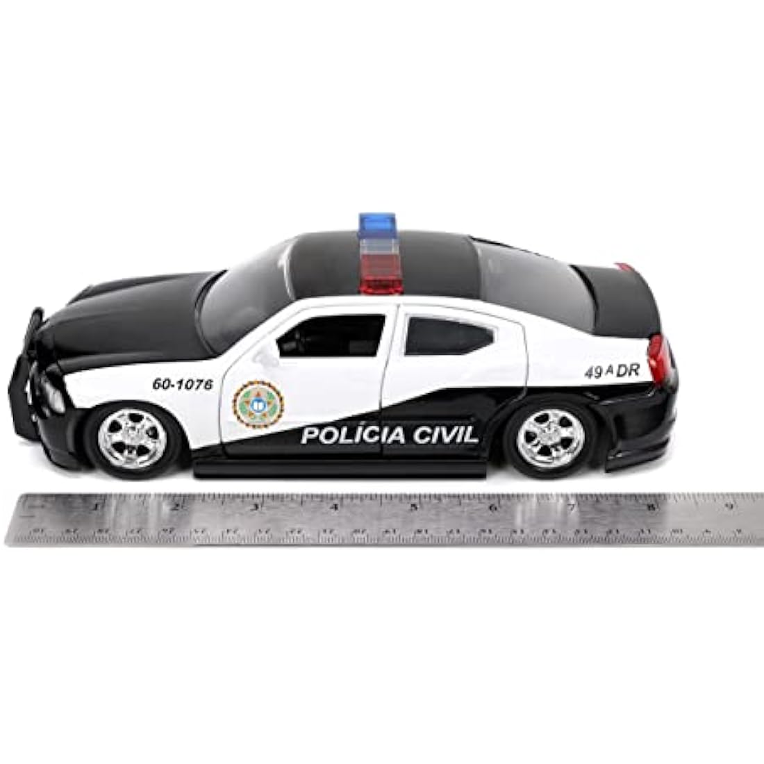 Jada 33665BK Collectible Miniature Car, Black/White