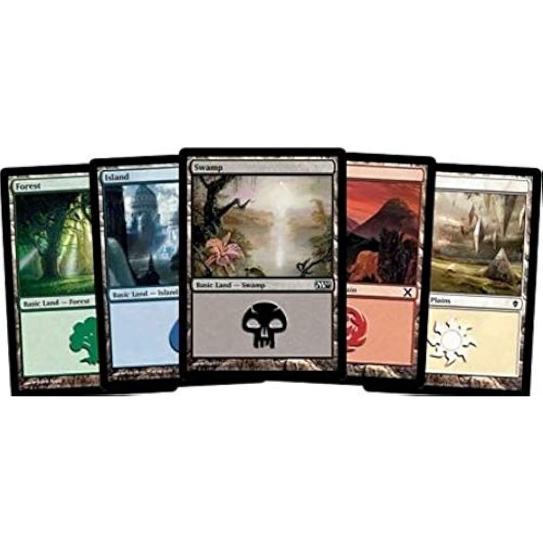 500 Magic: The Gathering Basic Lands - 100 of Each Land Type (Plains, Islands, Swamps, Mountains, Forests)