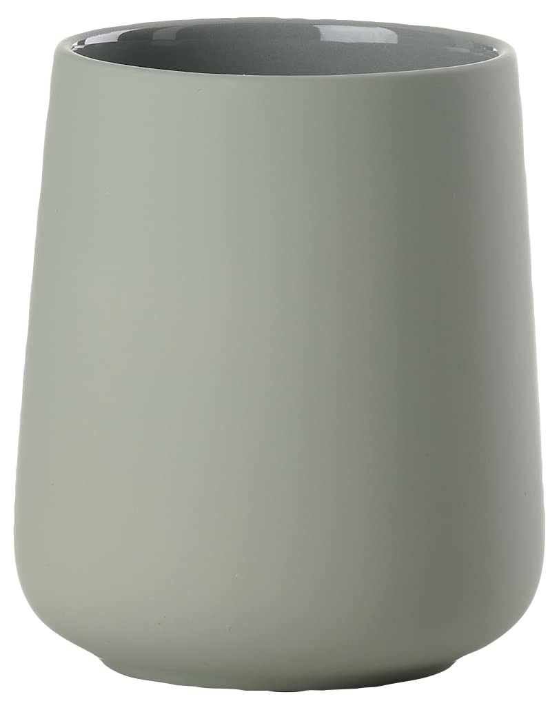 Zone Denmark Nova One Earthenware Toothbrush Holder with Soft Touch Matcha Coating Green