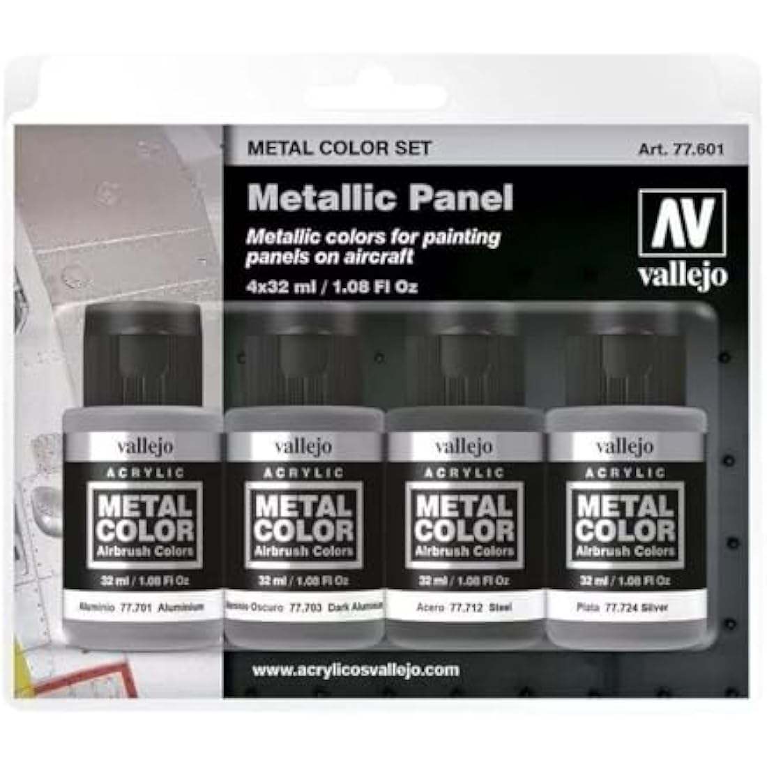 AV Vallejo Metal Color Set - Metallic Panel