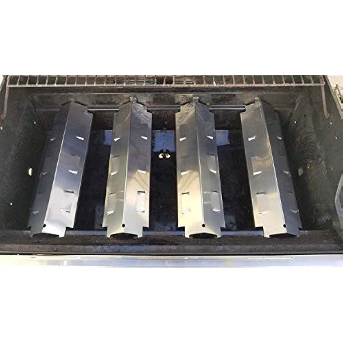 LOKHING 98531 (4-pack) Stainless Steel Heat Shield, Heat Plate,Heat Tent, Burner Cover and Flavorizer Bar Replacement parts for Thermos, Master Forge, Savor Pro and Other Model Grills