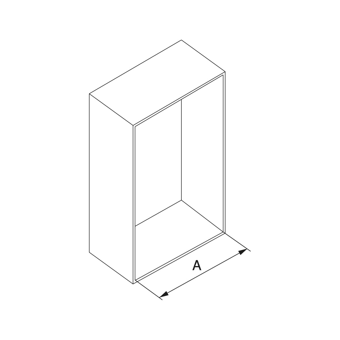 Emuca - Sway pull-down wardrobe rail lift, 830-1150mm, Steel, Aluminium and Plastic, Titanium painted