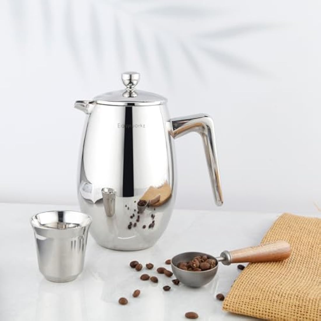 Easyworkz Nando Double Wall French Press Coffee Maker 700ml Stainless Steel Insulated Thermal Cafetiere