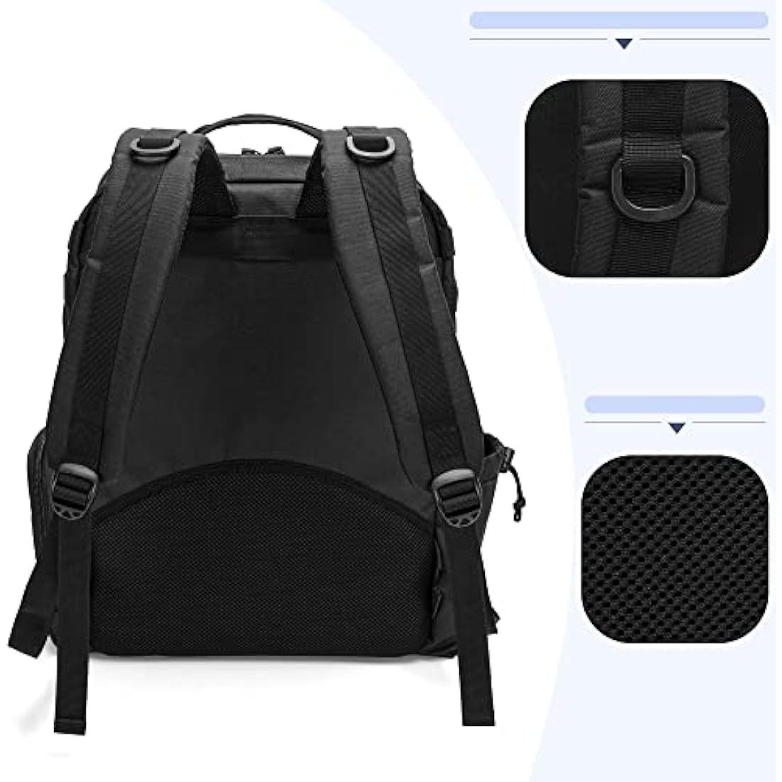 BAFASO Barber Bag, Travel Barber Backpack Holds Various Hair Cutting Tools (Bag Only), Black