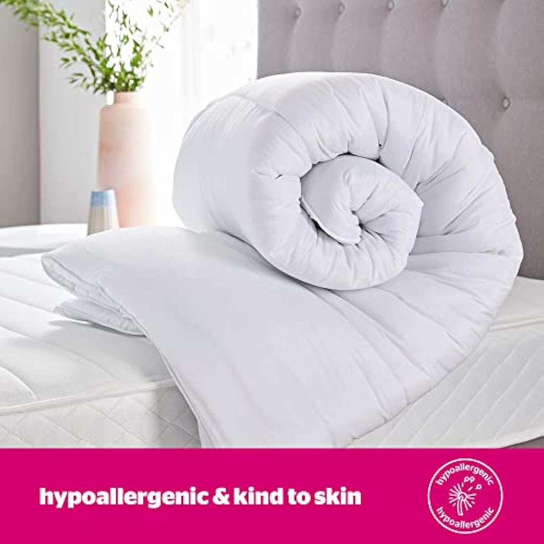 Silentnight Ultrabounce 13.5 Tog Double Duvet - Thick Warm Winter Duvet Quilt Hypoallergenic and Machine Washable - Double Bed, White