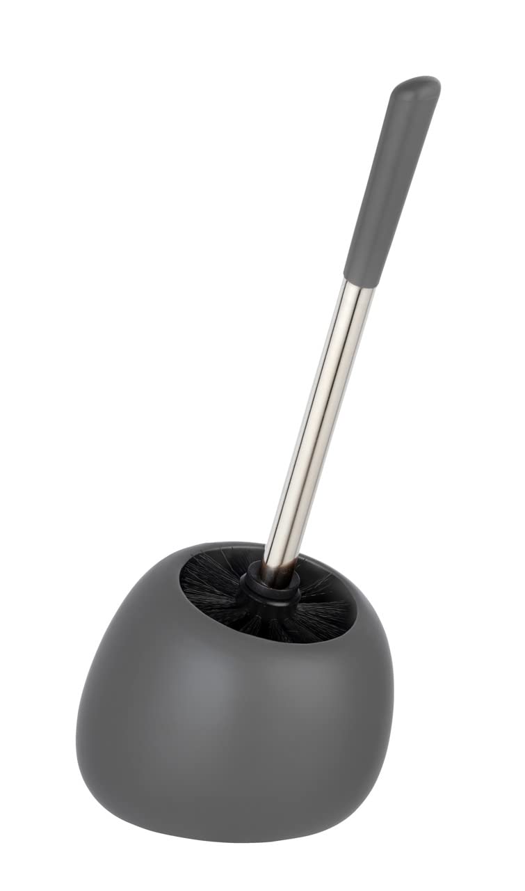 WENKO Polaris toilet set, fine ceramic toilet brush holder, for bathroom and guest toilet, including toilet brush with interchangeable brush head ? 8