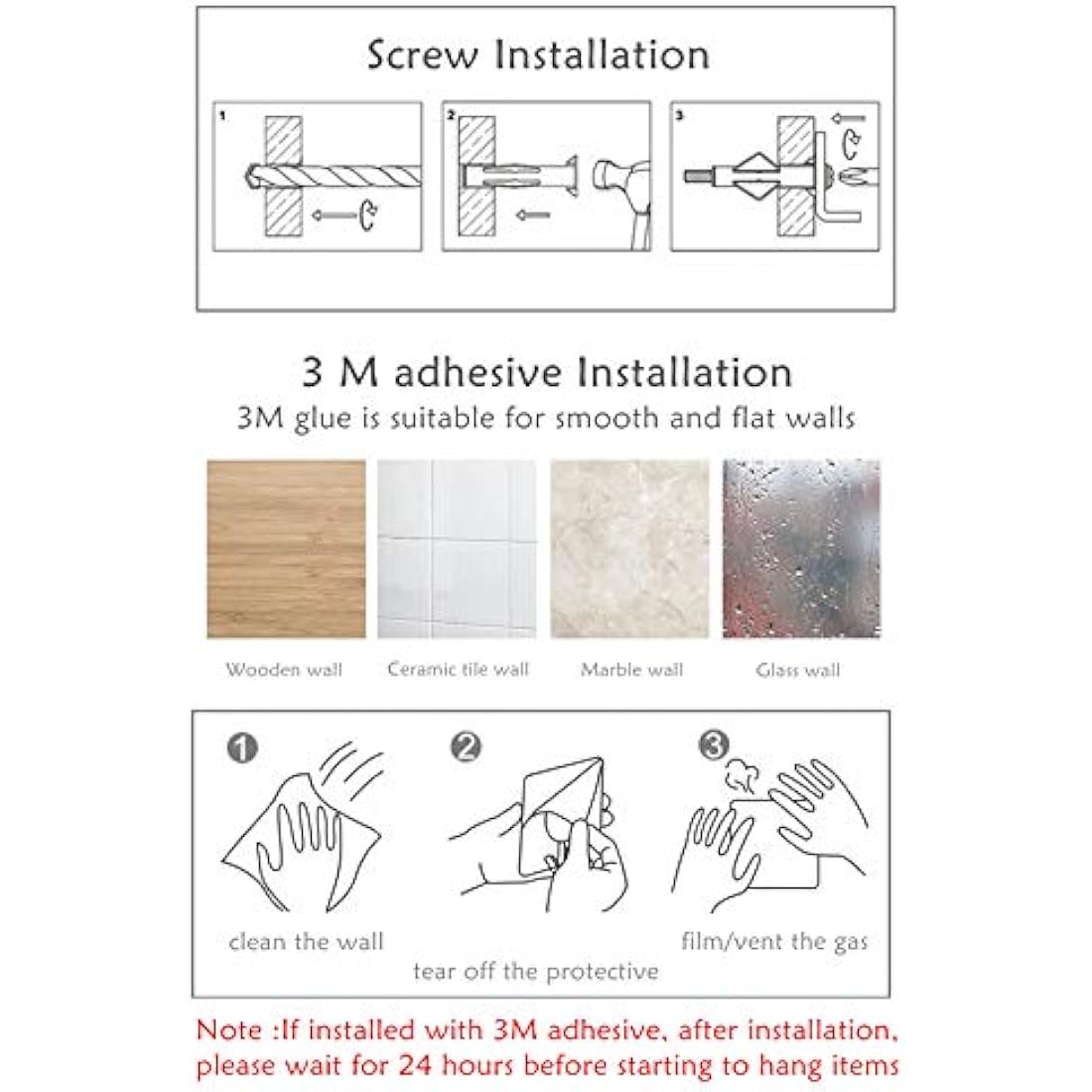 sciuU Wall Mount Universal Dock for Tablet Smartphone eReader Remote Control Holder Stick on Wall, Compatible with iPad Samsung Google Surface Huawei Honor, Installation 3M Adhesive or Screws
