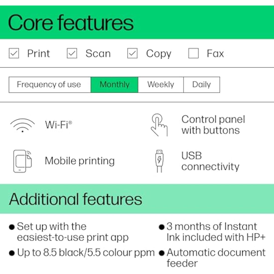 HP DeskJet 4220e All in One Printer | Perfect for Home | Colour | Wireless | Print, Scan & Copy, ADF | 3 Months of Instant Ink Included Easy Setup & Reliable Wi-Fi | Cement