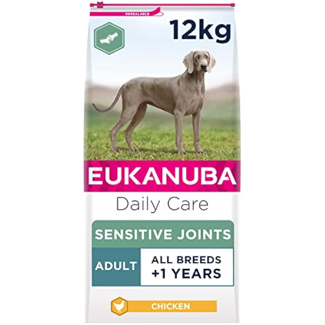 Eukanuba Sensitive Joints Mobility Support Complete Dry Dog Food for Adult Dogs with Chicken 12 kg