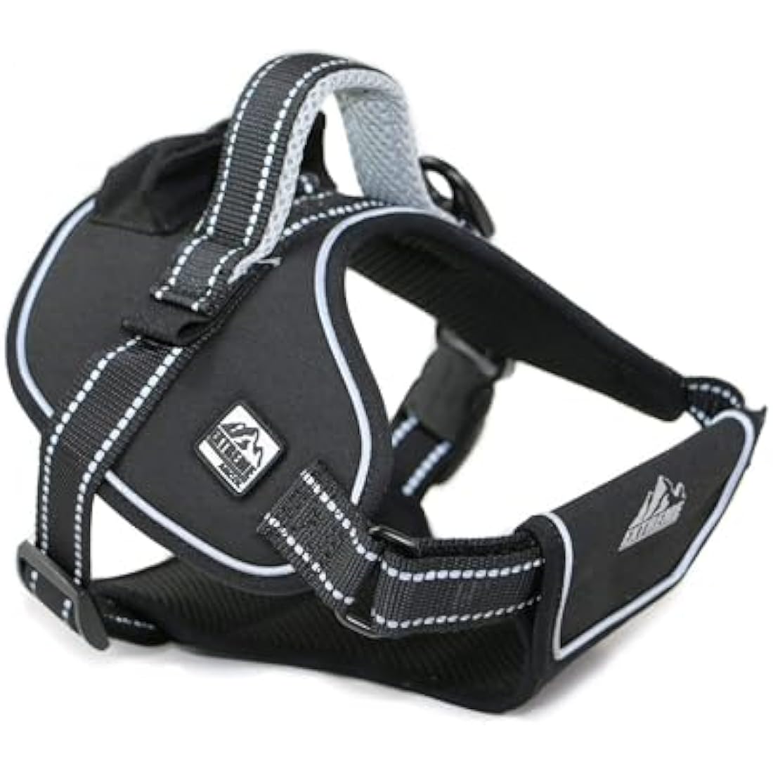 Ancol Extreme Harness - Black Heavy Duty Pet Harness for Dogs and Puppies - Padded Breathable Mesh Lining with Sports Buckle and Grab Handle - XL Size Girth 87-120cm
