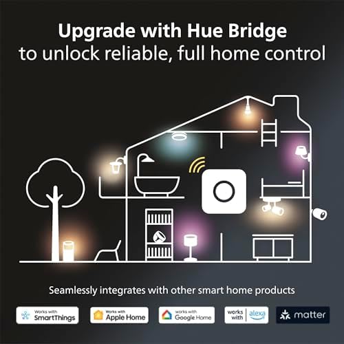 Philips Hue Lightguide G125 Large Globe Smart Bulb, White and Color Light, Bluetooth Compatible, Voice Control with Alexa, Apple Home & Google Assistant