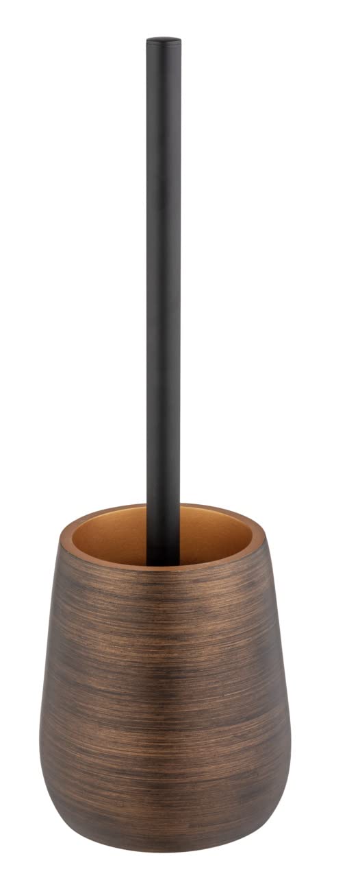 Wenko Palena Set Bronze with Toilet Brush, Polyresin, 12,5 x 37 x 12,5 cm (25354100)